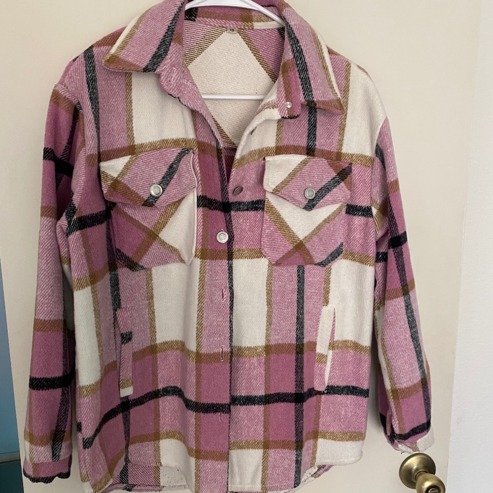 Women's flannel shirt jacket
